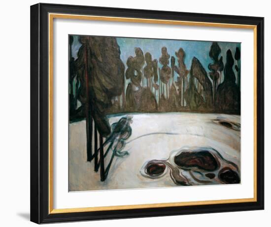 Winter Landscape with Stars, 1900-Edvard Munch-Framed Giclee Print