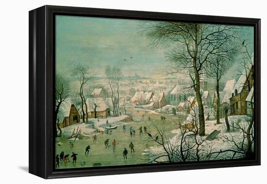 Winter Landscape-Pieter Brueghel the Younger-Framed Premier Image Canvas