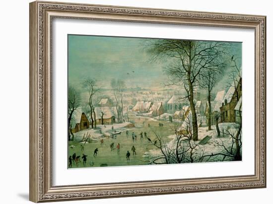 Winter Landscape-Pieter Brueghel the Younger-Framed Giclee Print