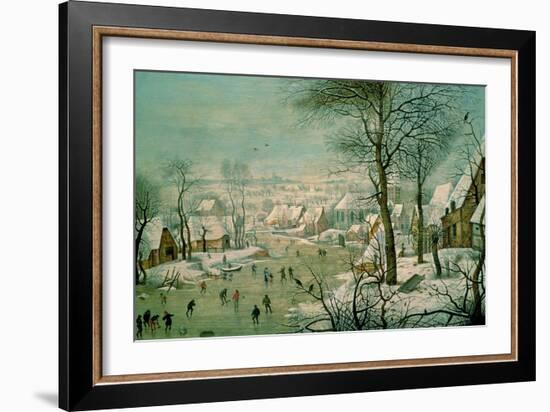 Winter Landscape-Pieter Brueghel the Younger-Framed Giclee Print
