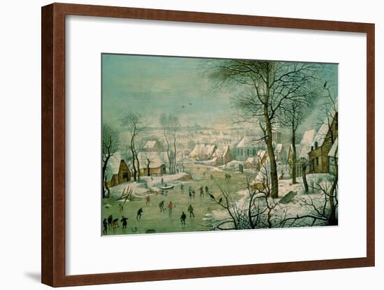 Winter Landscape-Pieter Brueghel the Younger-Framed Giclee Print