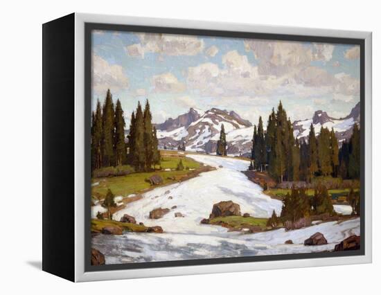 Winter Landscape-William Wendt-Framed Stretched Canvas