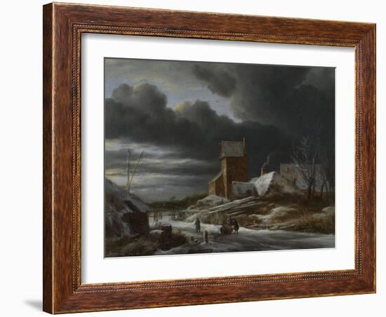 Winter Landscape-Jacob Isaacksz Van Ruisdael-Framed Art Print