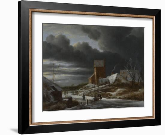 Winter Landscape-Jacob Isaacksz Van Ruisdael-Framed Art Print