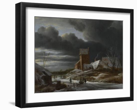 Winter Landscape-Jacob Isaacksz Van Ruisdael-Framed Art Print