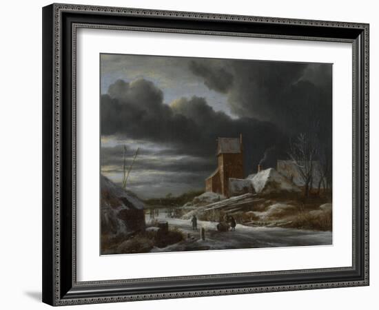 Winter Landscape-Jacob Isaacksz Van Ruisdael-Framed Art Print