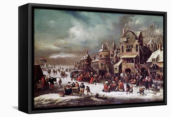 Winter Landscape-Rutger Verburgh-Framed Premier Image Canvas