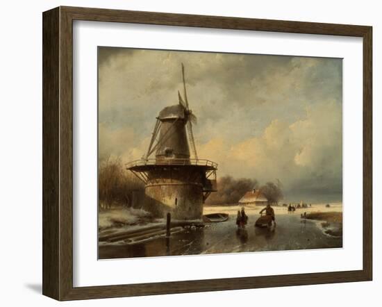 Winter Landscape-Andreas Schelfhout-Framed Giclee Print