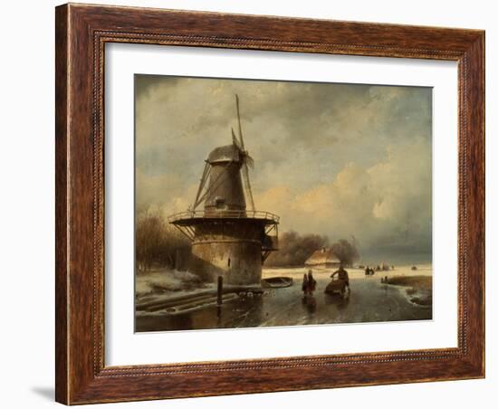 Winter Landscape-Andreas Schelfhout-Framed Giclee Print