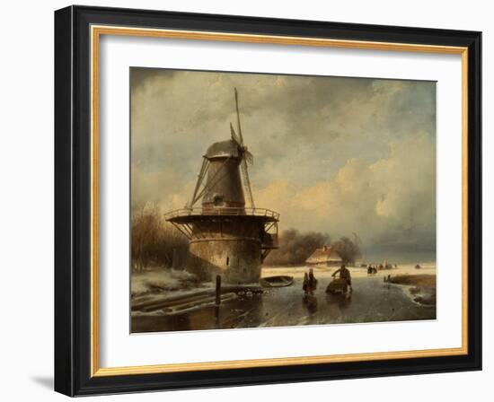 Winter Landscape-Andreas Schelfhout-Framed Giclee Print