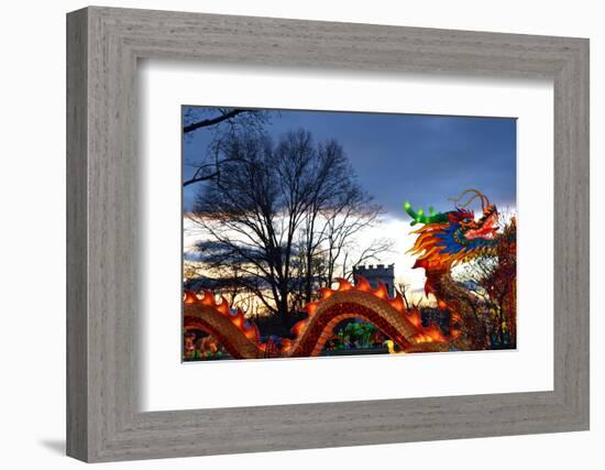 Winter Lantern Festivall, Dragon, 2018-Anthony Butera-Framed Photographic Print