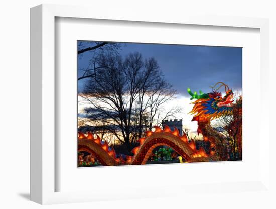 Winter Lantern Festivall, Dragon, 2018-Anthony Butera-Framed Photographic Print