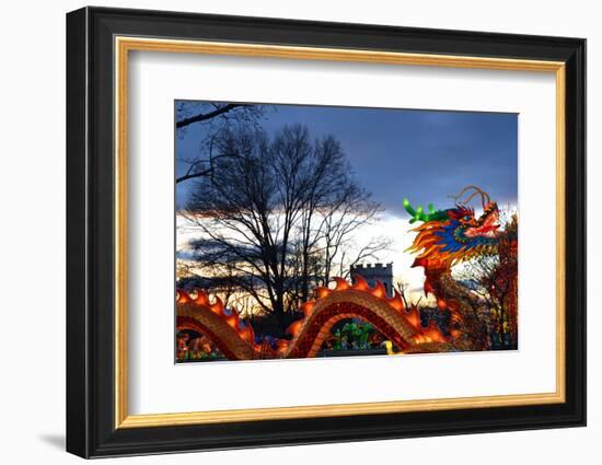 Winter Lantern Festivall, Dragon, 2018-Anthony Butera-Framed Photographic Print