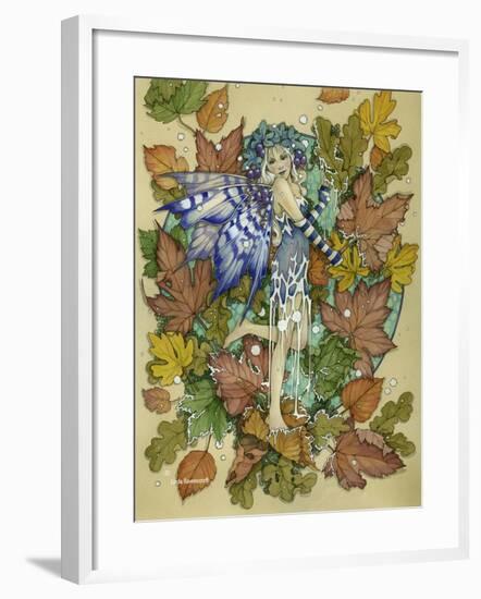 Winter Leaf Fairy-Linda Ravenscroft-Framed Giclee Print