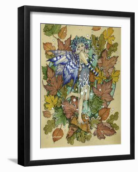 Winter Leaf Fairy-Linda Ravenscroft-Framed Giclee Print