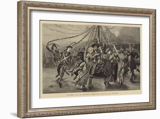 Winter Life in Canada, a Skating Carnival at Ottawa-Arthur Hopkins-Framed Giclee Print