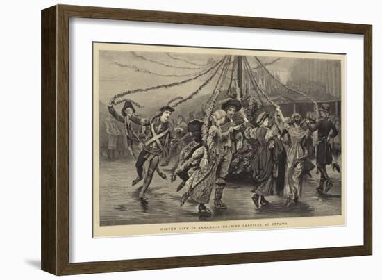 Winter Life in Canada, a Skating Carnival at Ottawa-Arthur Hopkins-Framed Giclee Print