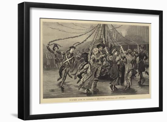 Winter Life in Canada, a Skating Carnival at Ottawa-Arthur Hopkins-Framed Giclee Print