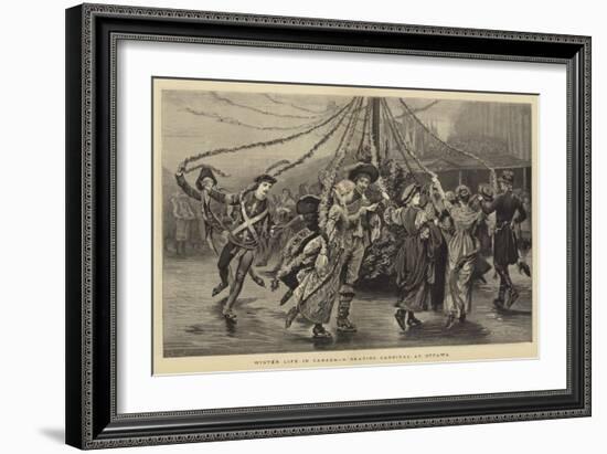 Winter Life in Canada, a Skating Carnival at Ottawa-Arthur Hopkins-Framed Giclee Print