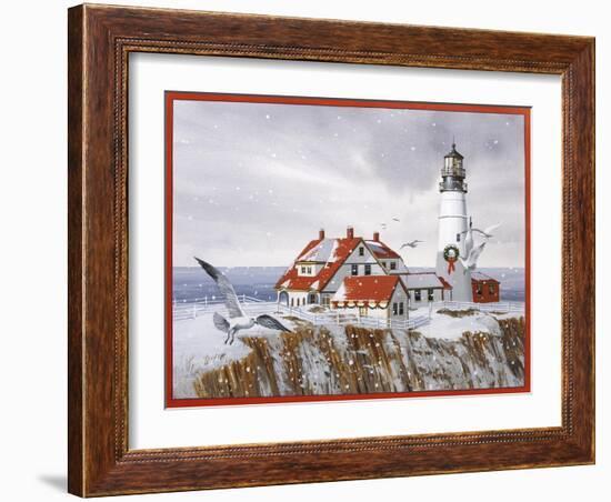 Winter Lighthouse-William Vanderdasson-Framed Giclee Print