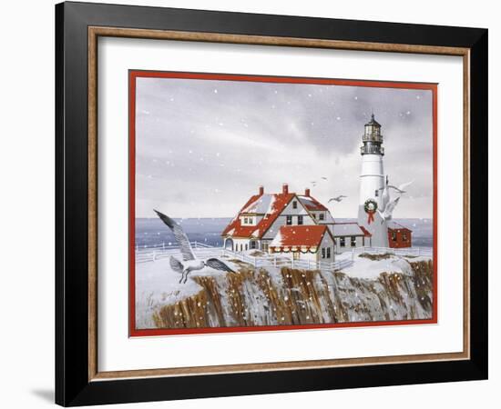 Winter Lighthouse-William Vanderdasson-Framed Giclee Print