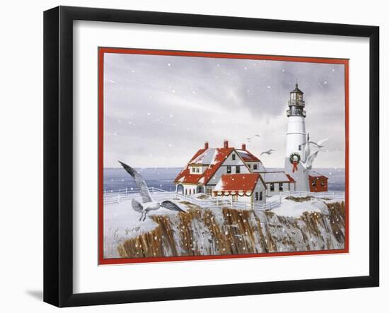 Winter Lighthouse-William Vanderdasson-Framed Giclee Print