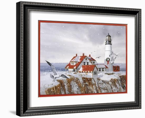 Winter Lighthouse-William Vanderdasson-Framed Giclee Print