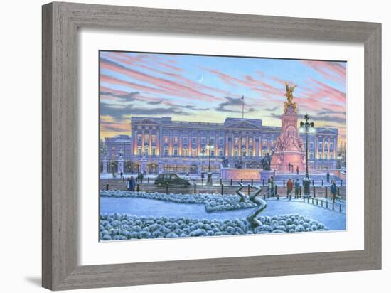 Winter Lights Buckingham Palace-Richard Harpum-Framed Art Print