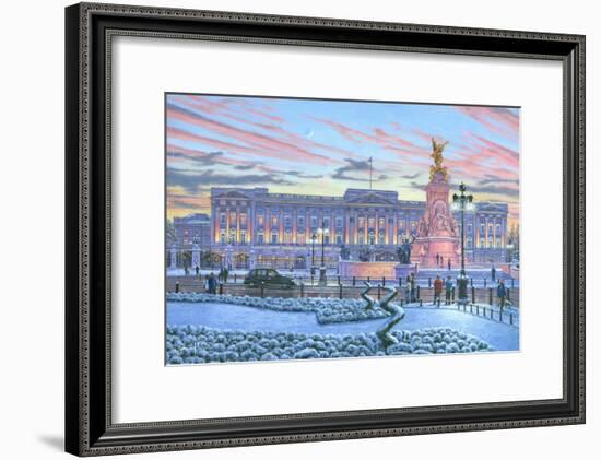 Winter Lights Buckingham Palace-Richard Harpum-Framed Art Print