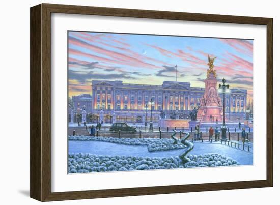 Winter Lights Buckingham Palace-Richard Harpum-Framed Art Print