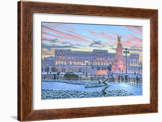 Winter Lights Buckingham Palace-Richard Harpum-Framed Art Print