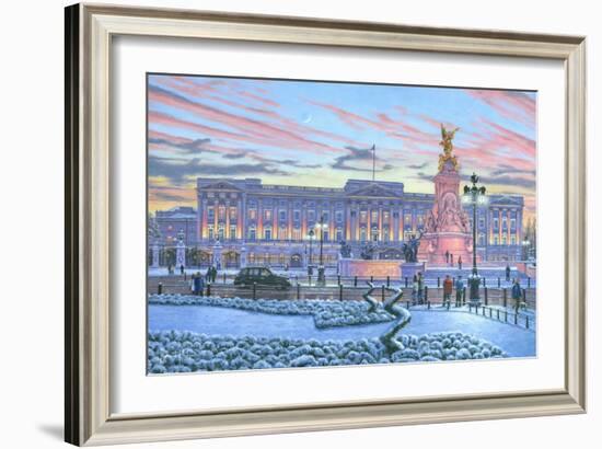 Winter Lights Buckingham Palace-Richard Harpum-Framed Art Print