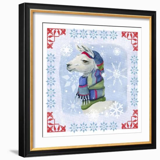 Winter Llama-Fiona Stokes-Gilbert-Framed Giclee Print