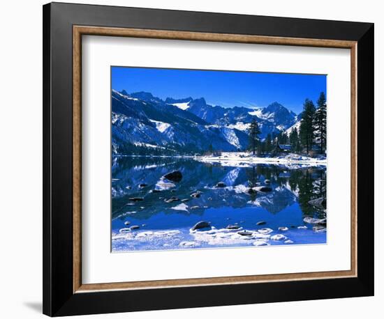 Winter Lodge in Sierra Nevada-Mick Roessler-Framed Photographic Print