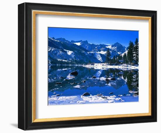Winter Lodge in Sierra Nevada-Mick Roessler-Framed Photographic Print