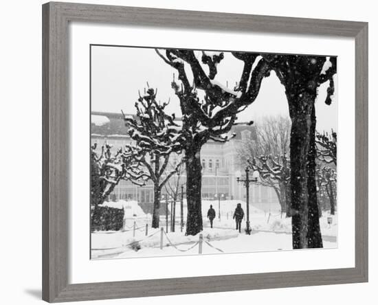 Winter, Mirabellgarten, Salzburg, Austria-Walter Bibikow-Framed Photographic Print