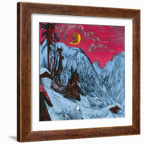 Winter Moonlit Night, 1919-Ernst Ludwig Kirchner-Framed Giclee Print