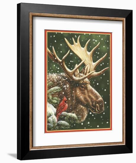 Winter Moose-William Vanderdasson-Framed Giclee Print