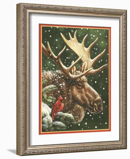 Winter Moose-William Vanderdasson-Framed Giclee Print