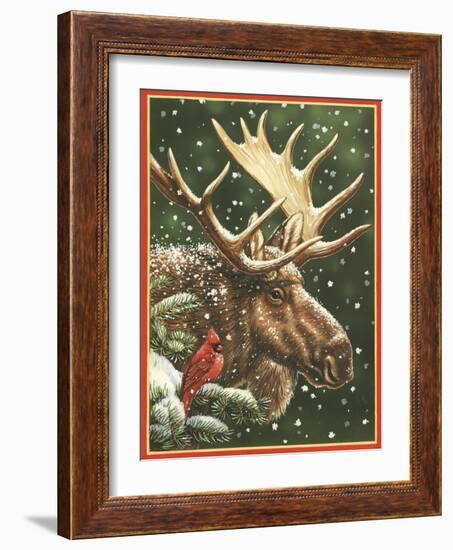 Winter Moose-William Vanderdasson-Framed Giclee Print