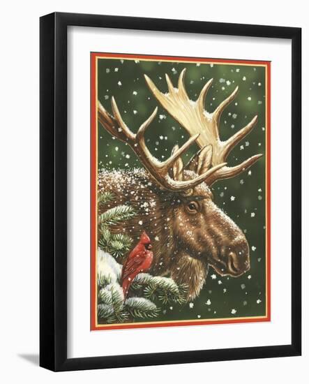 Winter Moose-William Vanderdasson-Framed Giclee Print