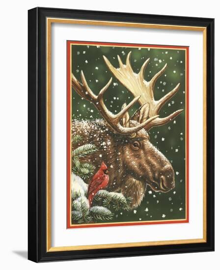 Winter Moose-William Vanderdasson-Framed Giclee Print