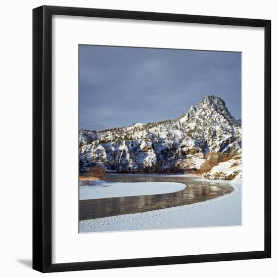 Winter Morning Along the Missouri River Near Hardy, Montana-John Lambing-Framed Photographic Print