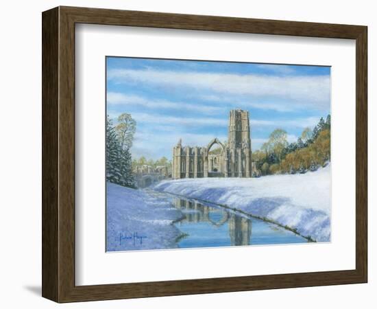 Winter Morning - Fountains Abbey Yorkshire-Richard Harpum-Framed Art Print