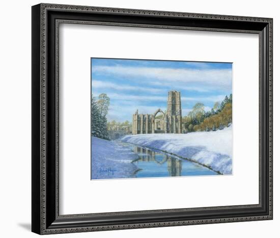 Winter Morning - Fountains Abbey Yorkshire-Richard Harpum-Framed Art Print