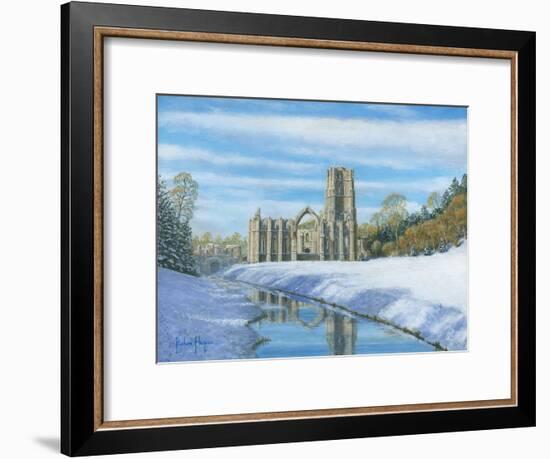 Winter Morning - Fountains Abbey Yorkshire-Richard Harpum-Framed Art Print
