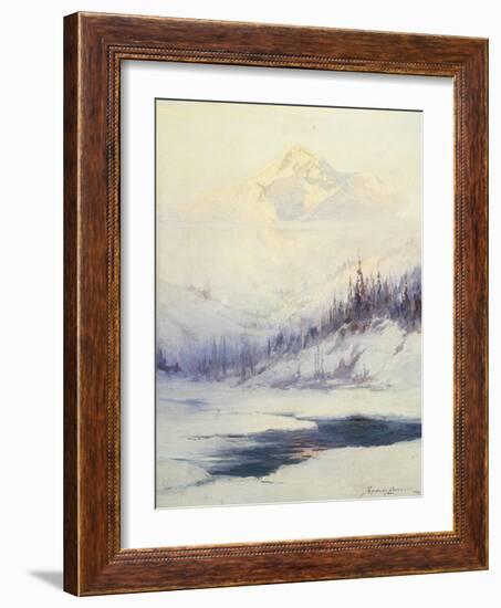 Winter Morning, Mount Mckinley, Alaska-Laurence Sydney-Framed Giclee Print