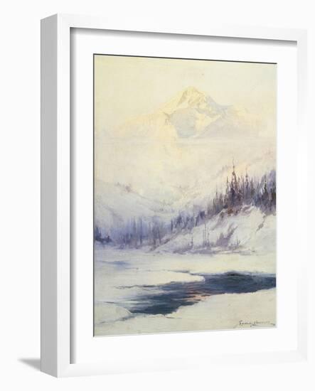 Winter Morning, Mount Mckinley, Alaska-Laurence Sydney-Framed Giclee Print