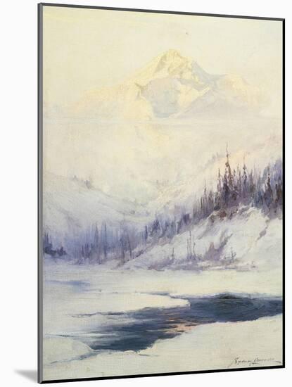 Winter Morning, Mount Mckinley, Alaska-Laurence Sydney-Mounted Giclee Print