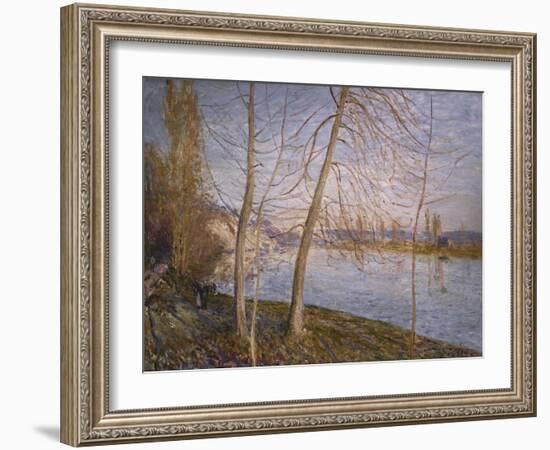 Winter Morning - Veneux. Matin D'Hiver - Veneux, 1878-Alfred Sisley-Framed Giclee Print